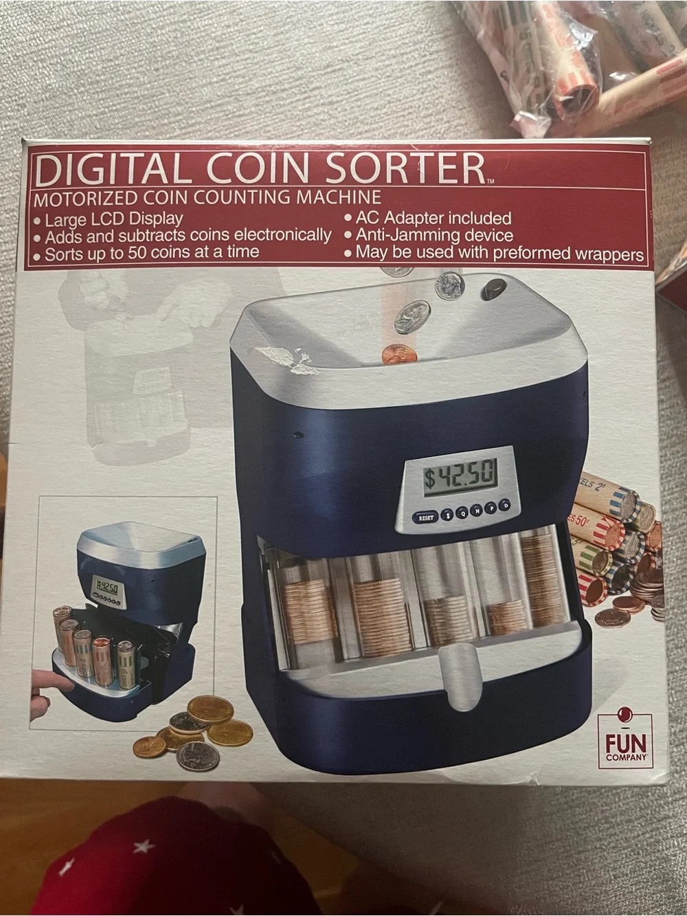 The Fun Company Digital Coin Sorter in Blue